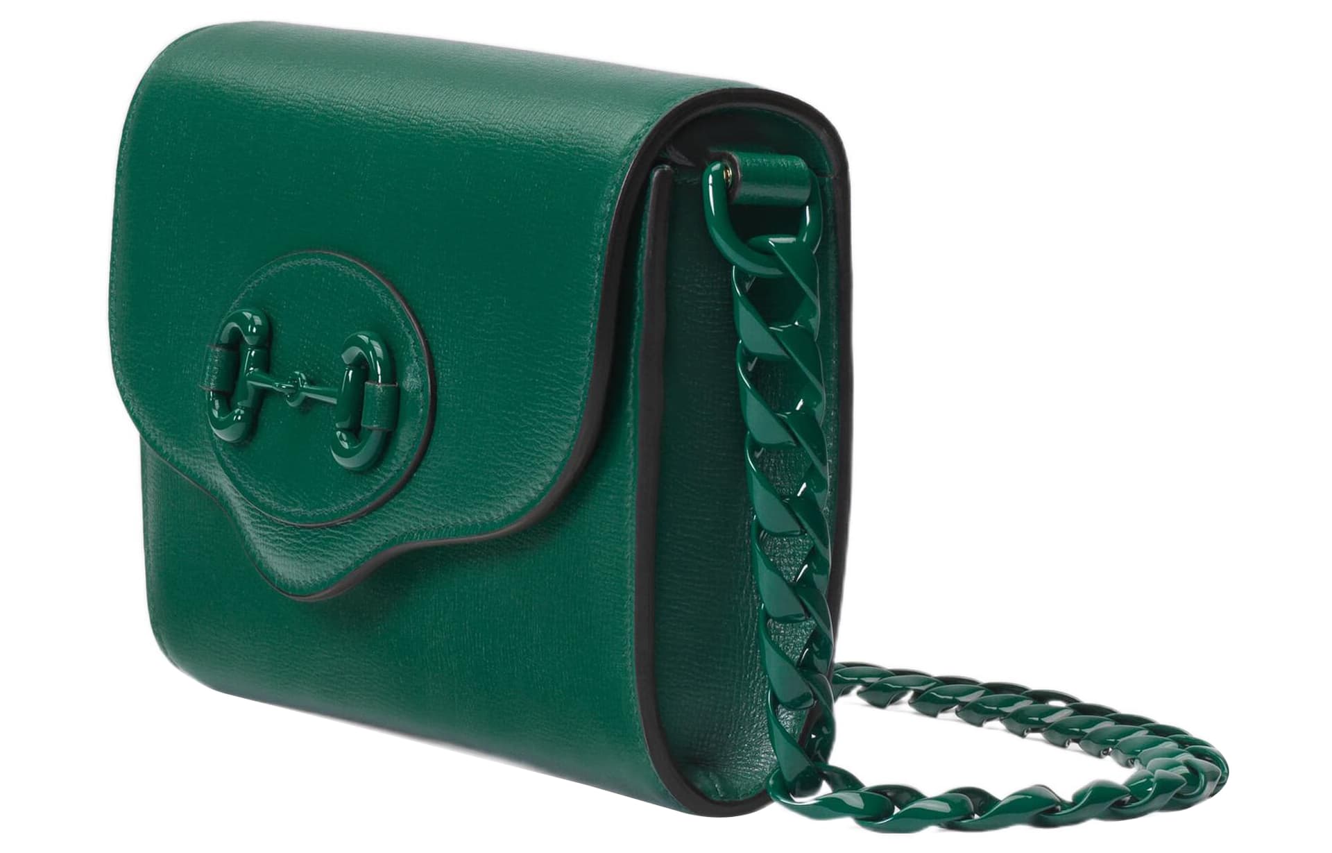 Мини-сумка Gucci Horsebit 1955 Green - изображение 3