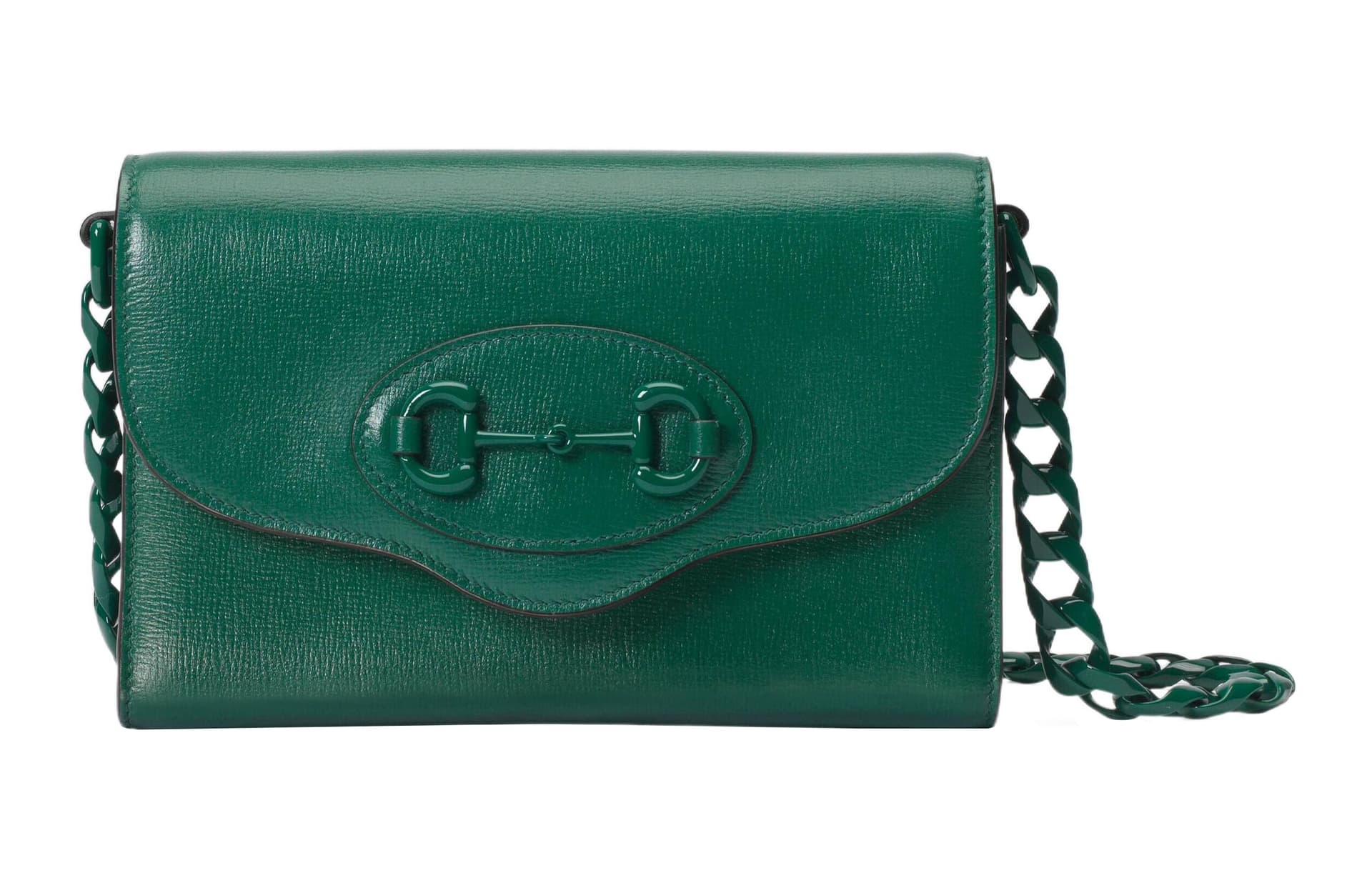 Мини-сумка Gucci Horsebit 1955 Green - изображение 1