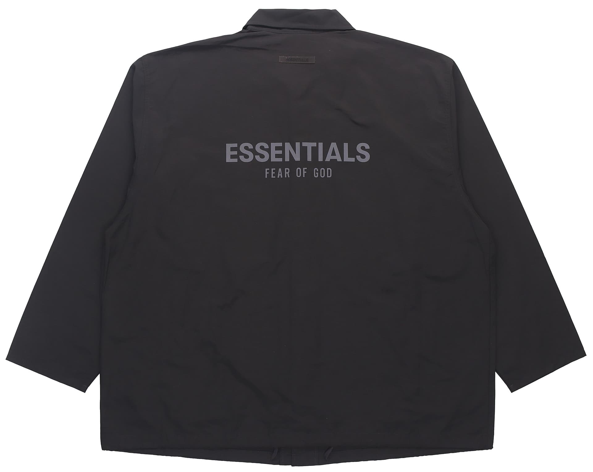 Куртка Fear of God Essentials SS21 Coaches Jacket Stretch Limo Black Logo - изображение 2