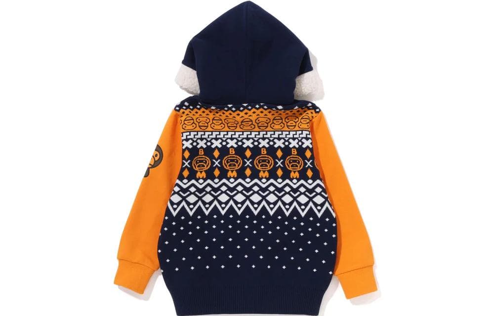 BAPE Baby Milo Nordic Knit Zip Hoodie - изображение 2