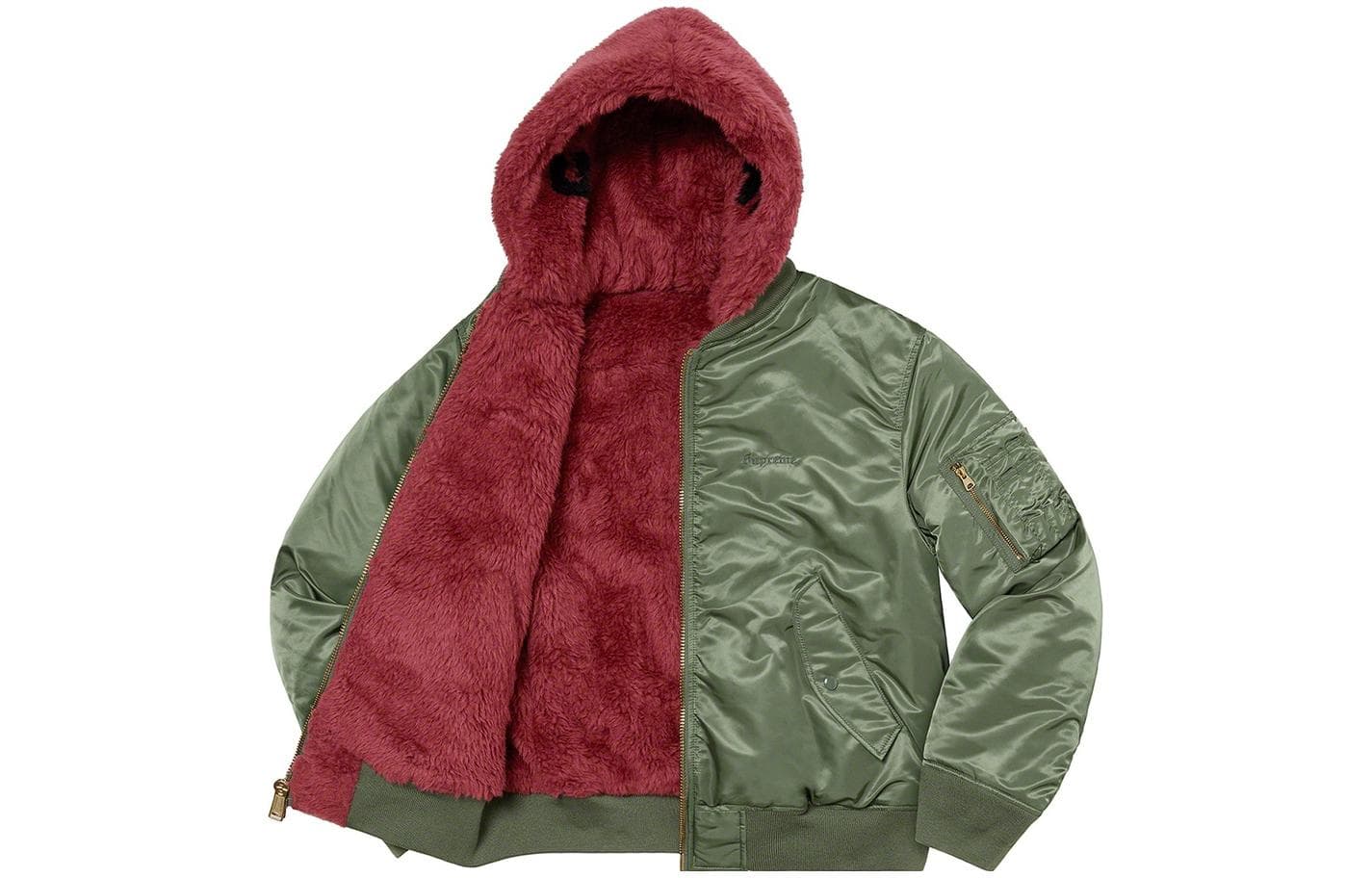Куртка Supreme Faux Fur Reversible MA-1 - изображение 4