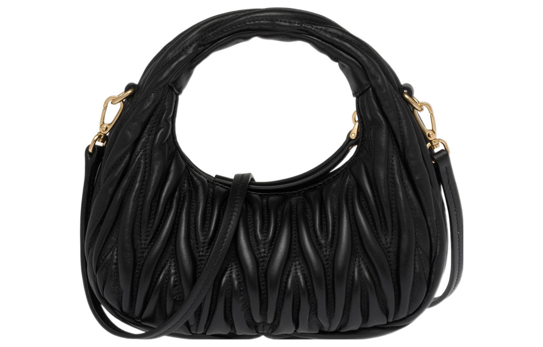 Сумка Miu Miu Wander Matelassé Mini Black - изображение 5