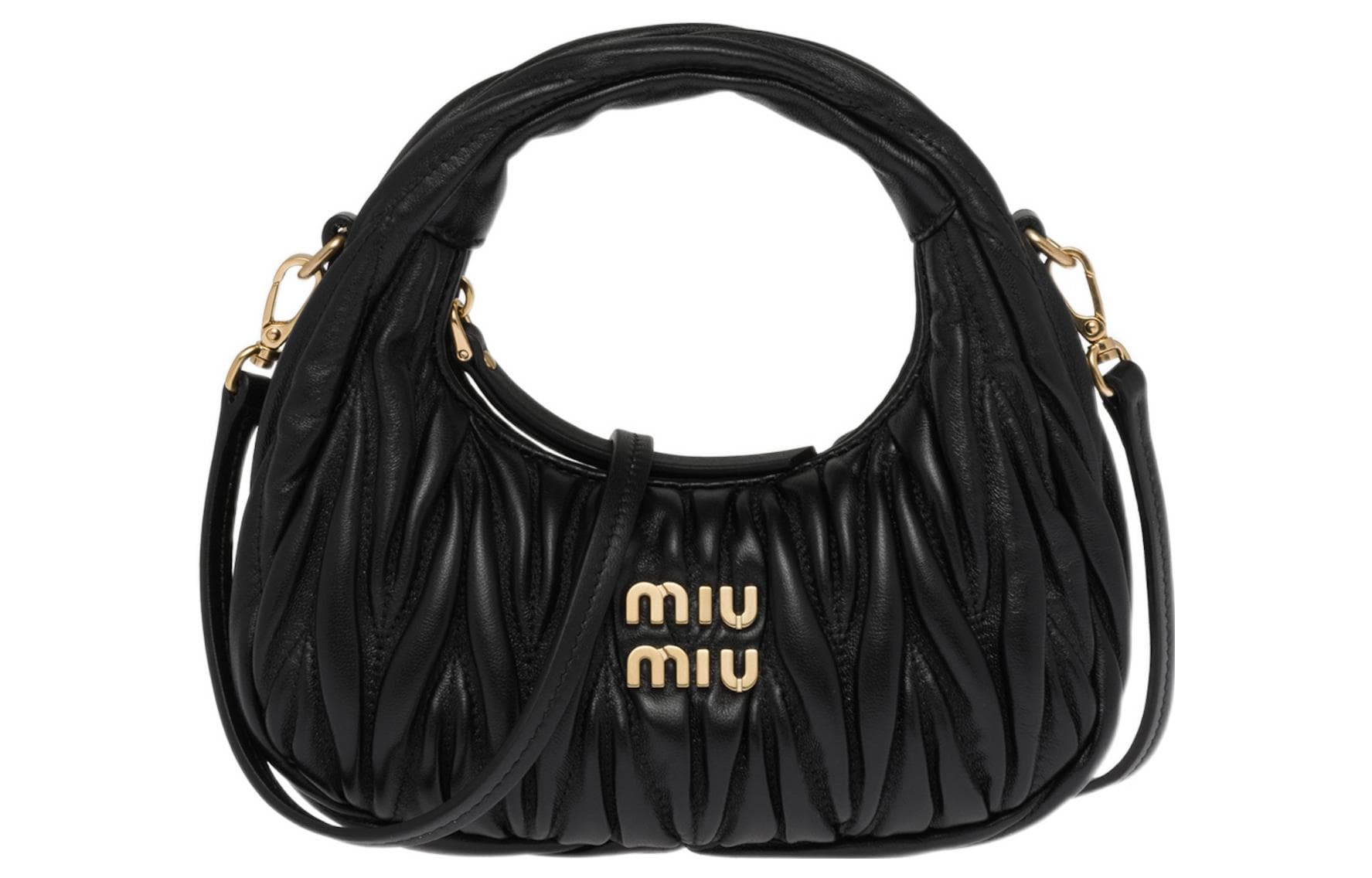 Сумка Miu Miu Wander Matelassé Mini Black - изображение 1