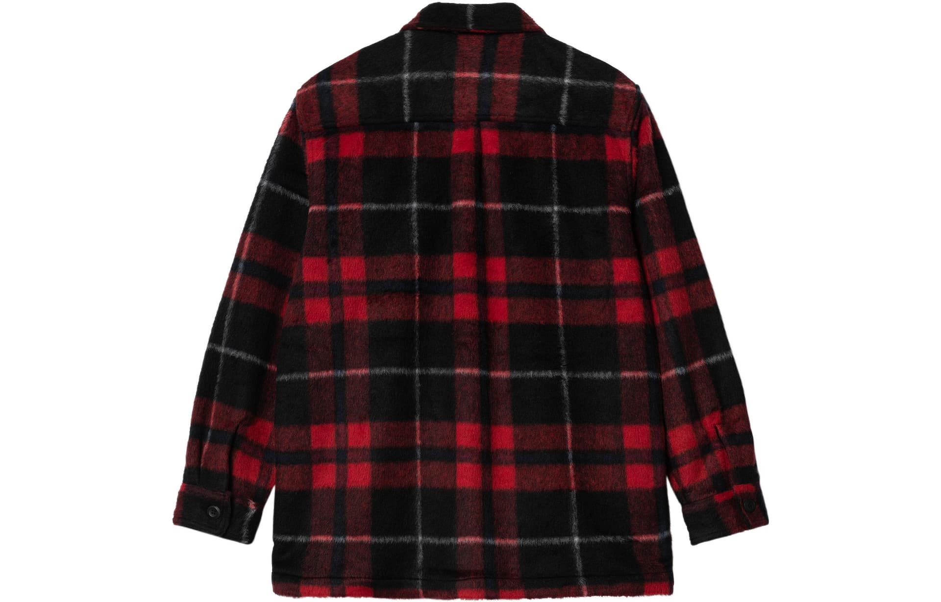 Куртка Carhartt WIP Plaid Logo Shirt Jacket Red - изображение 2