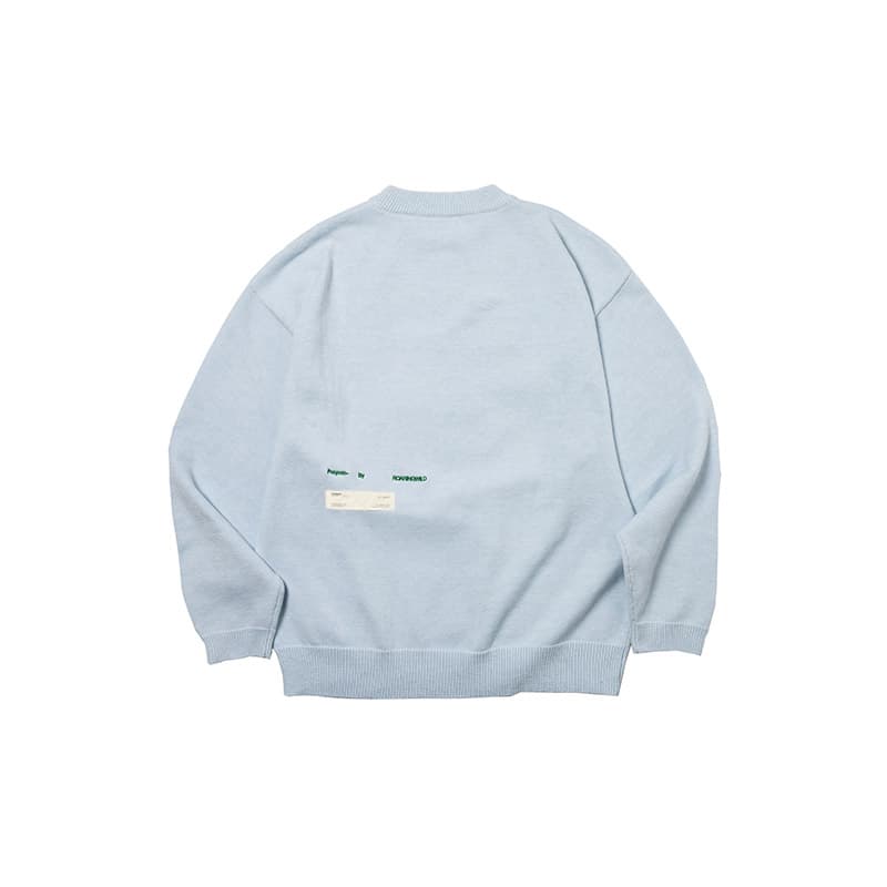 Кофта ROARINGWILD AW21 Beer Duck Jacquard Crewneck Sweater Blue - изображение 2