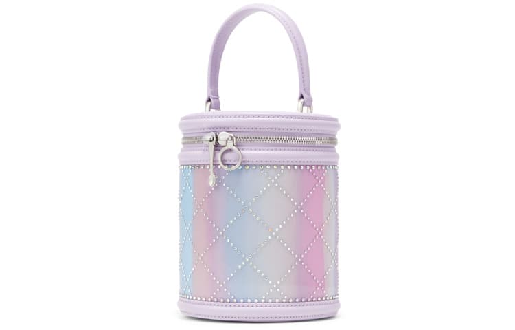 Сумка Charles & Keith Quilted Chain Bucket Bag Black/Light Purple - изображение 2