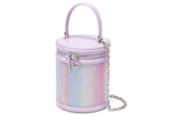 Сумка Charles & Keith Quilted Chain Bucket Bag Black/Light Purple - изображение 3