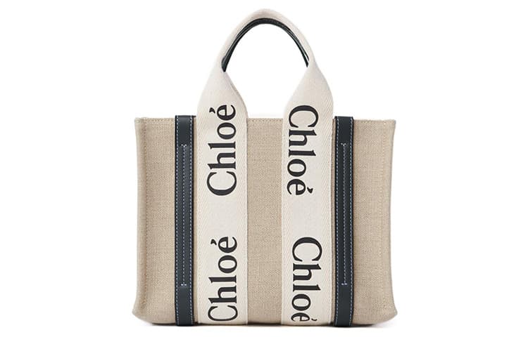 Сумка Chloe Woody Tote Beige/Navy - изображение 3