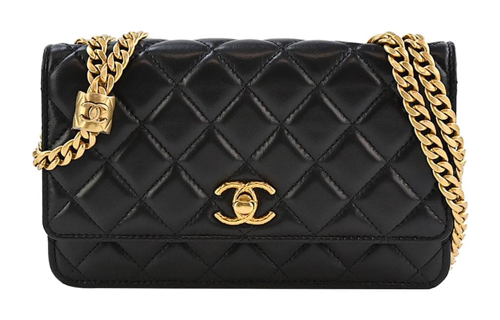 Сумка через плечо Chanel Small Gold Ball Quilted Lambskin Chain Wallet Black - изображение 3