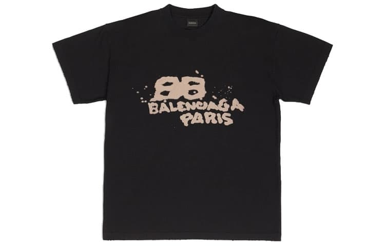 Футболка Balenciaga SS23 Hand Drawn Bb Icon LogoT - изображение 3