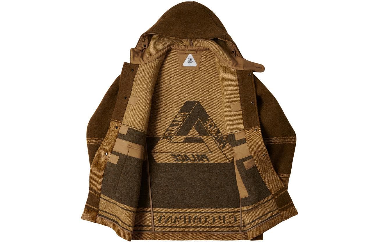Пальто PALACE x C.P. Company FW22 Duffel Jacket Brown - изображение 4