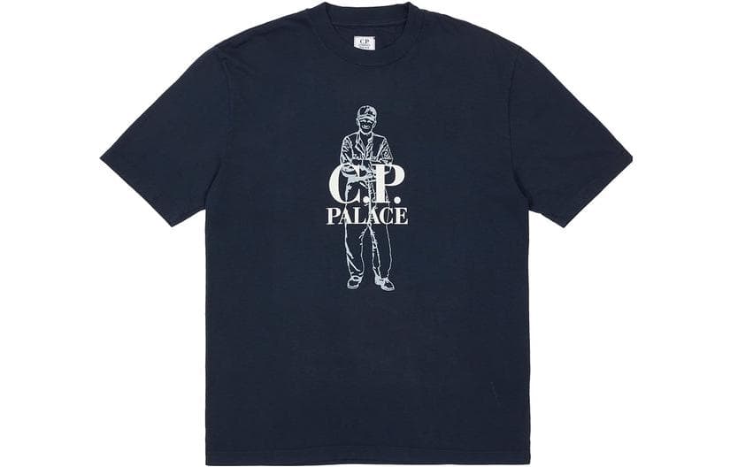 Футболка PALACE x C.P.Company FW22 Logo T-Sirt Navy LogoT - изображение 1