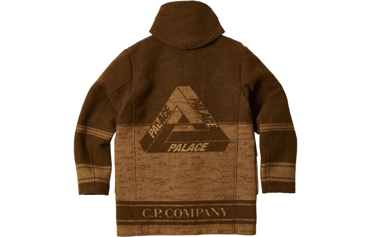 Пальто PALACE x C.P. Company FW22 Duffel Jacket Brown - изображение 3