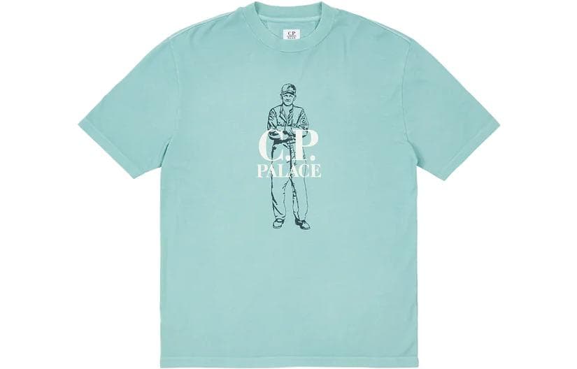 Футболка PALACE x C.P.Company FW22 Logo T-Sirt Blue T - изображение 1