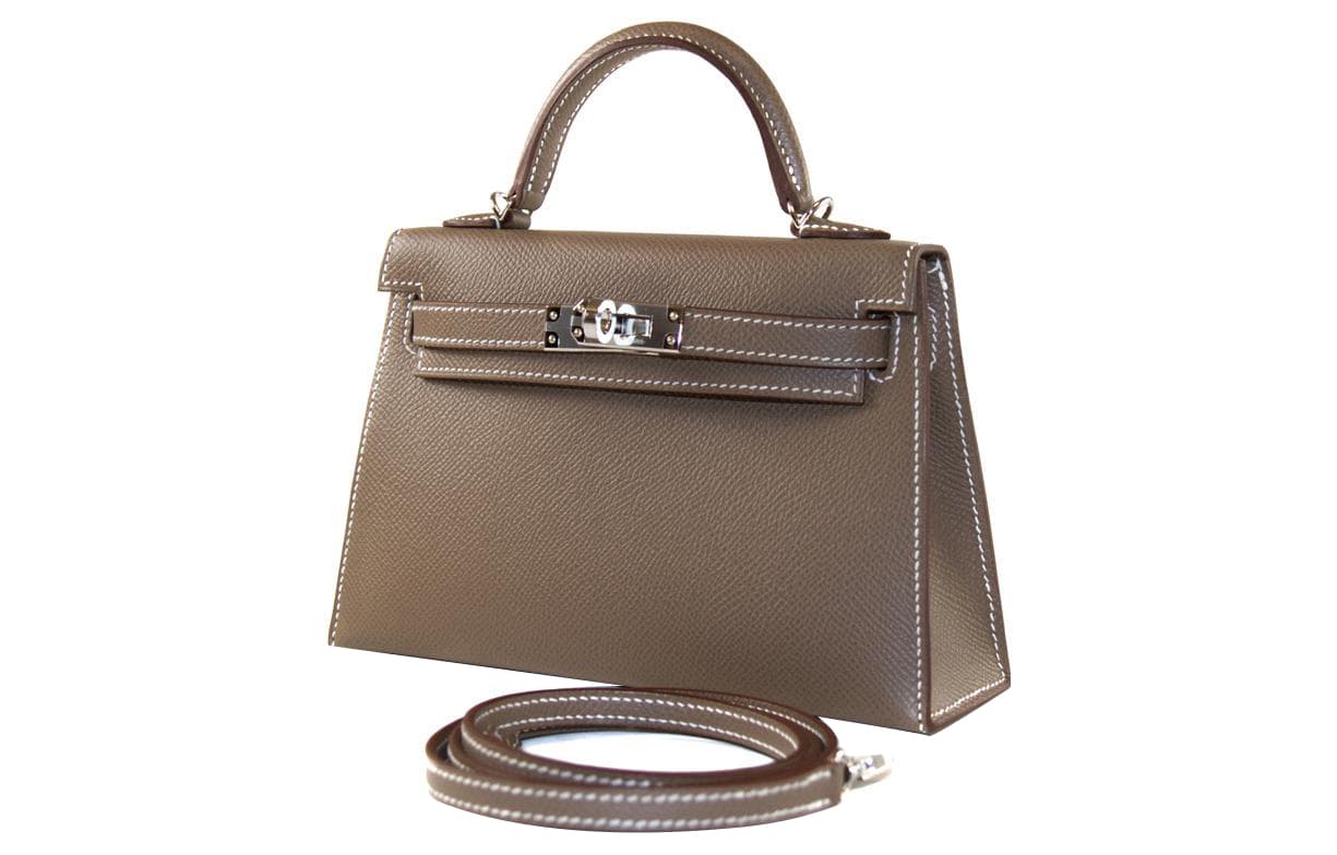 Сумка HERMES Mini Kelly Epsom 18 Etoupe - изображение 3