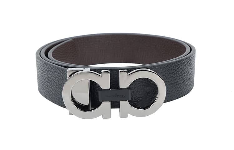 Ремень Ferragamo Reversible Smooth Buckle Belt Black Walnut 3.5cm - изображение 7
