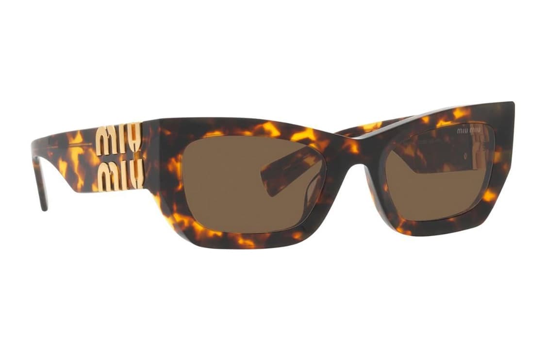 Солнцезащитные очки Miu Miu Irregular Frame Sunglasses Brown - изображение 4