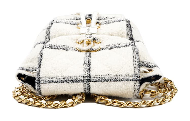Рюкзак CHANEL 22K Vintage Logo Wool Backpack White - изображение 4