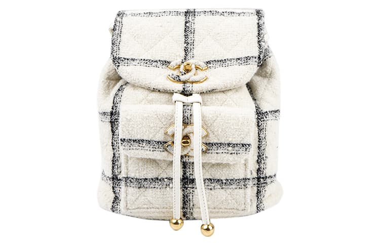 Рюкзак CHANEL 22K Vintage Logo Wool Backpack White - изображение 1