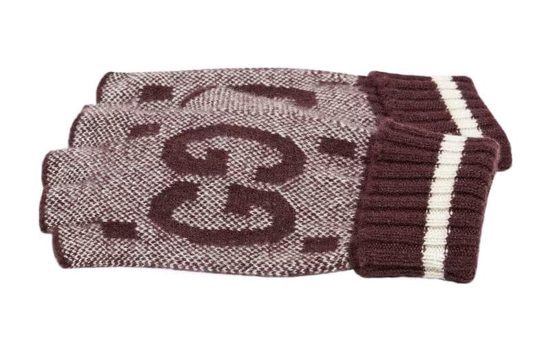 Gucci GG Fingerless Gloves Brown Ivory - изображение 2