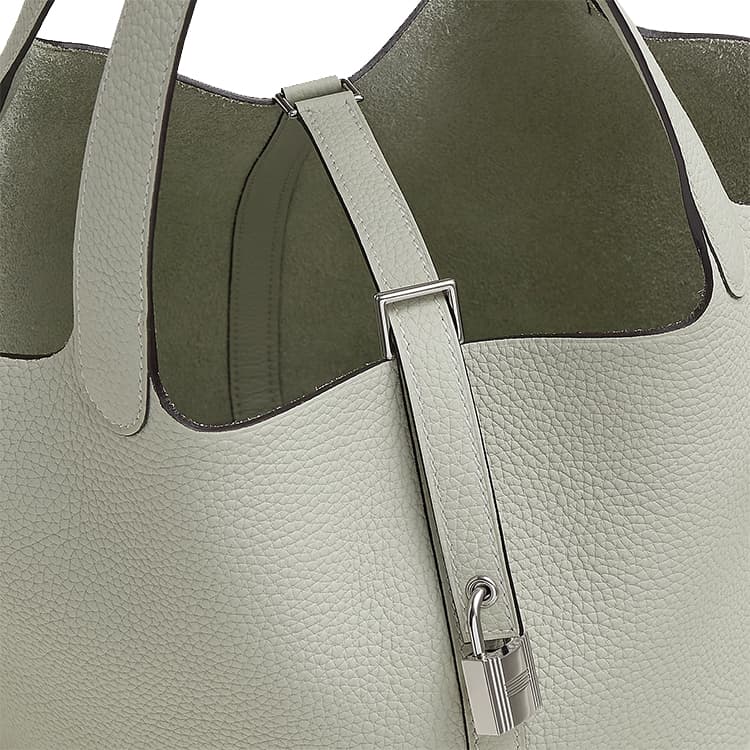 Сумка HERMES Picotin Lock 22 Clemence 0W Gris Neve - изображение 8
