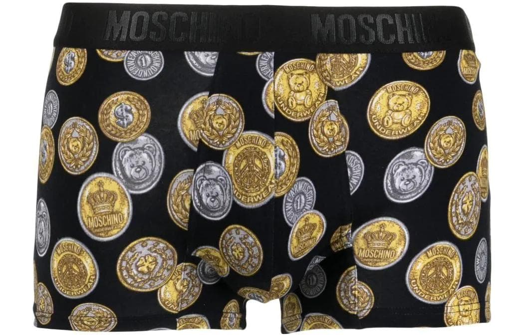 Трусы Moschino Logo Print Boxer Briefs Black - изображение 1