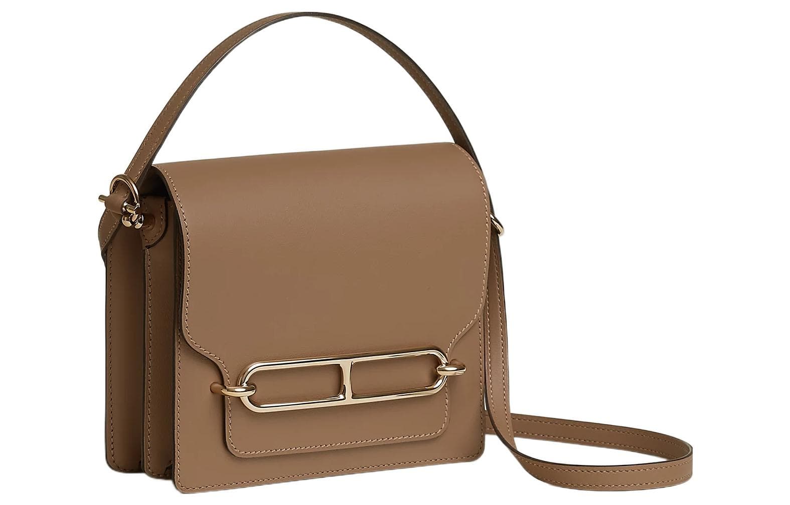 Сумка через плечо HERMES Roulis Mini Swift D0 Beige de Weimar - изображение 2