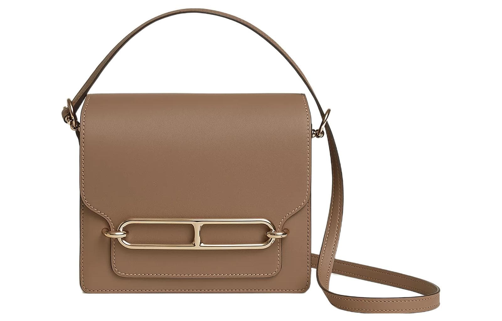 Сумка через плечо HERMES Roulis Mini Swift D0 Beige de Weimar - изображение 1