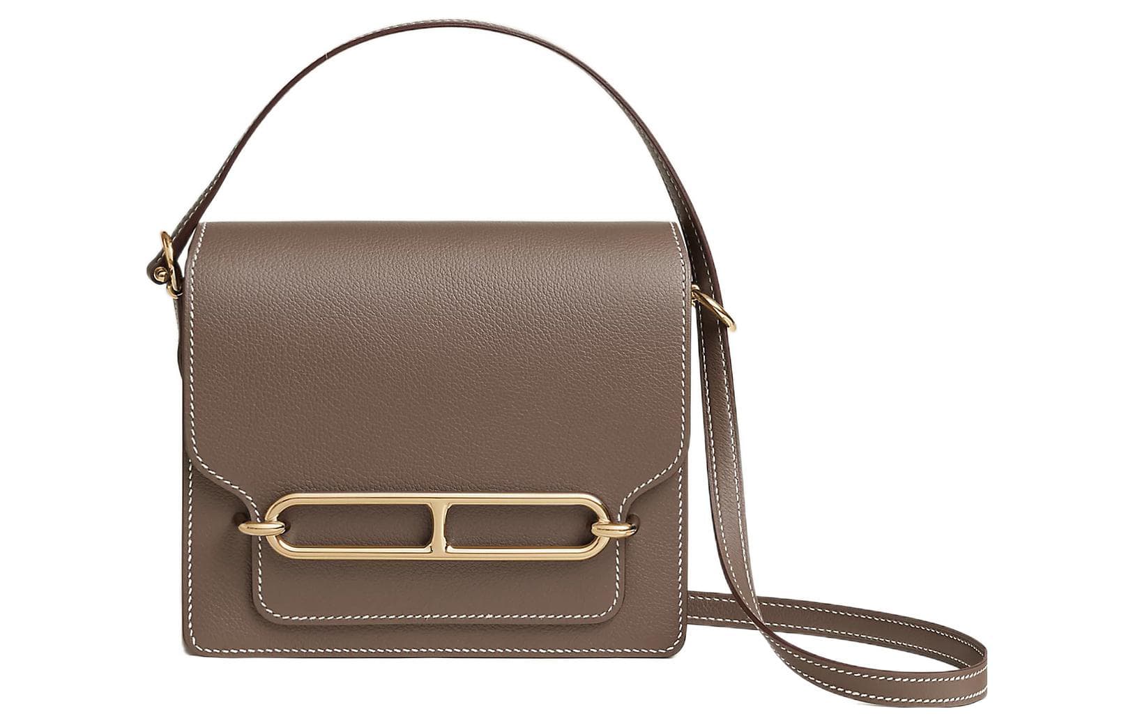 Сумка через плечо HERMES Roulis Evercolor 18 Etoupe - изображение 1