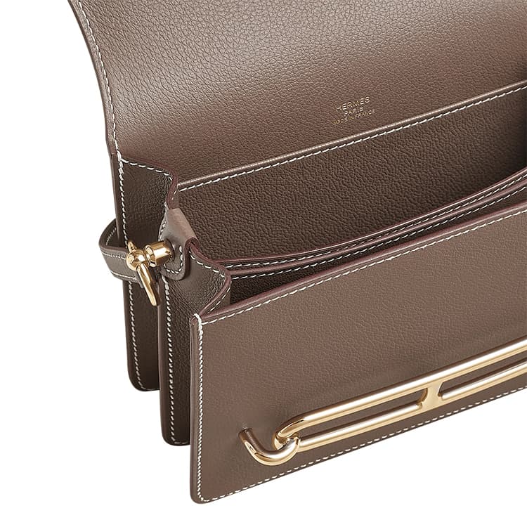 Сумка через плечо HERMES Roulis Evercolor 18 Etoupe - изображение 4