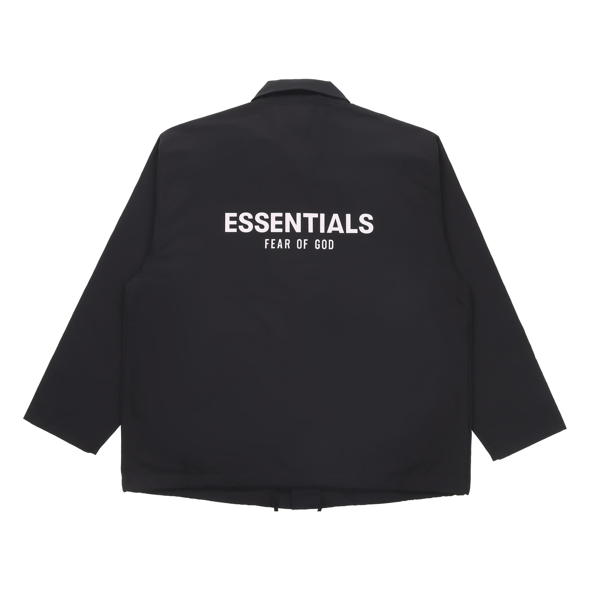 Куртка Fear of God Essentials Coach Jacket Black Logo - изображение 2