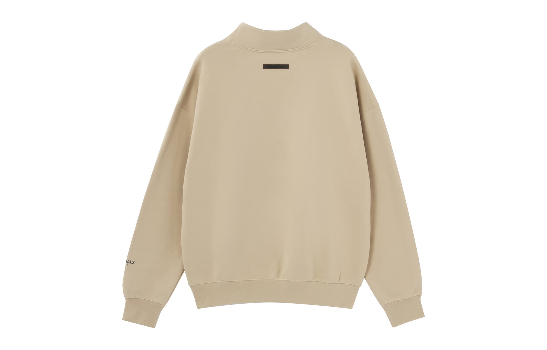 Кофта Fear of God Essentials FW21 Mock Neck Sweatshirt BeigeLinen Logo - изображение 2