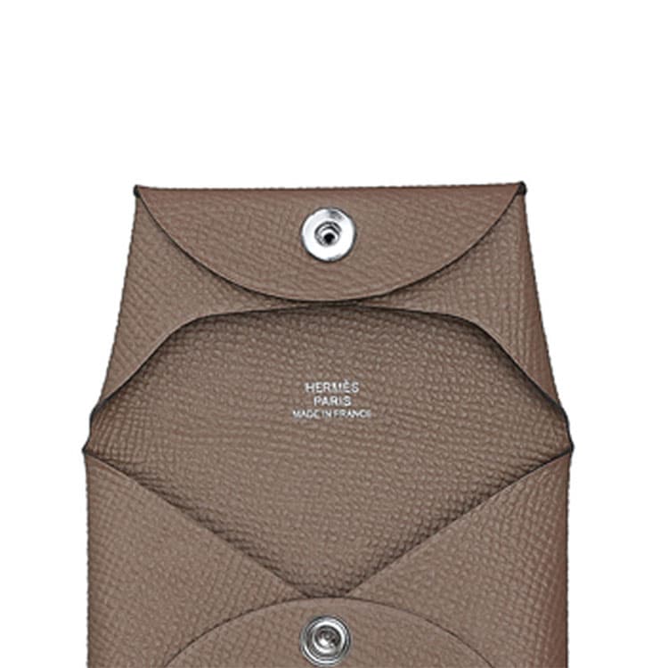 Портмоне HERMES Bastia Epsom 18 Etoupe - изображение 6