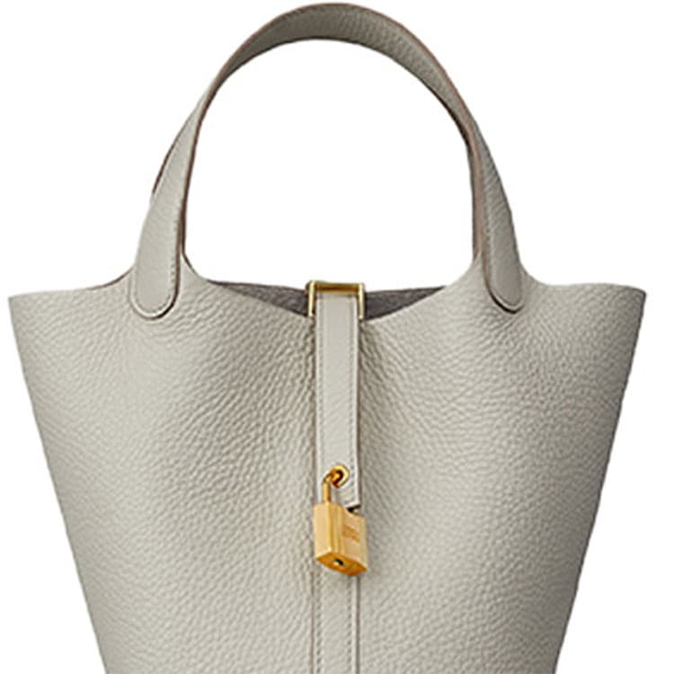 Сумка HERMES Picotin Lock 18 Clemence 8L Beton - изображение 5