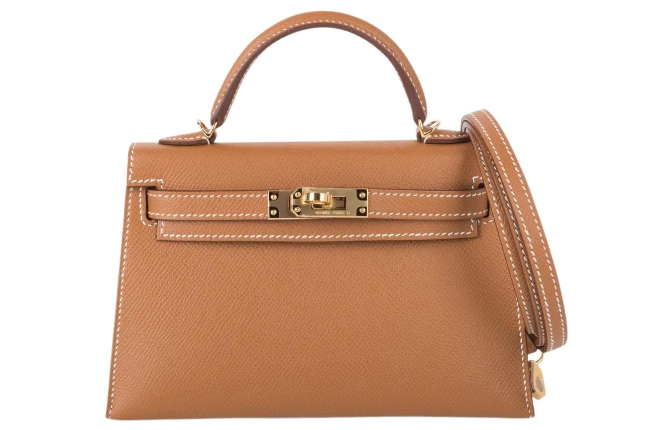 Сумка Hermes Mini Kelly Epsom Gold - изображение 1