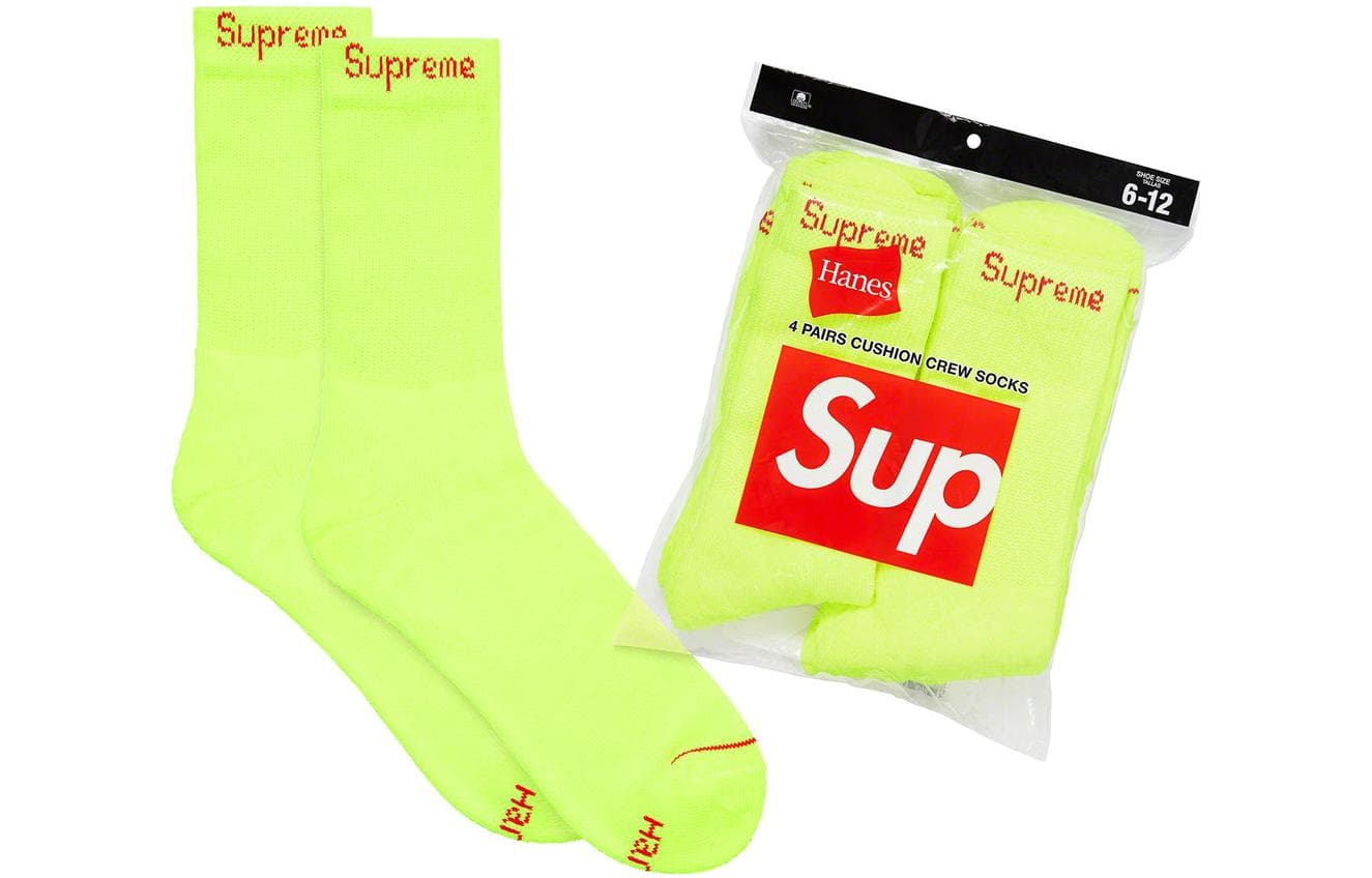Носки Supreme SS23 CREW SOCKS (4 PACK) logo 4 - изображение 2