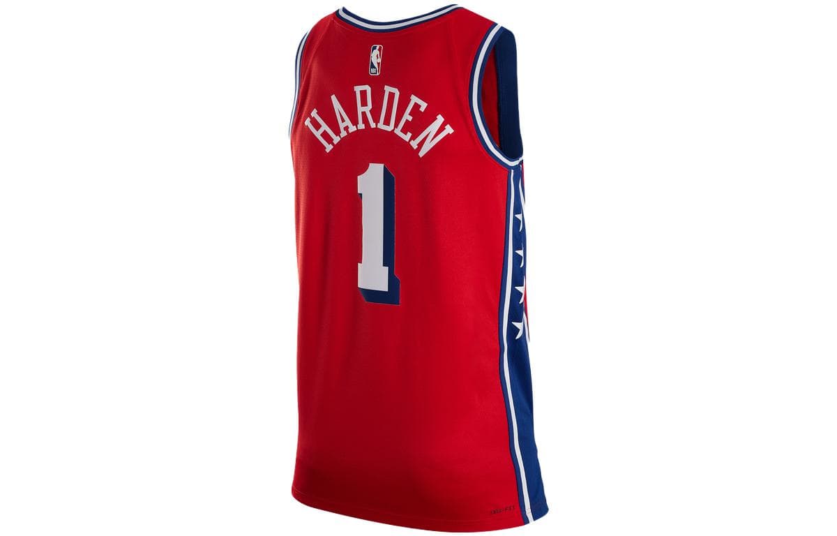 Баскетбольная майка Jordan Dri-FIT NBA Fan Edition Philadelphia 76ers Harden Jersey Red - изображение 2