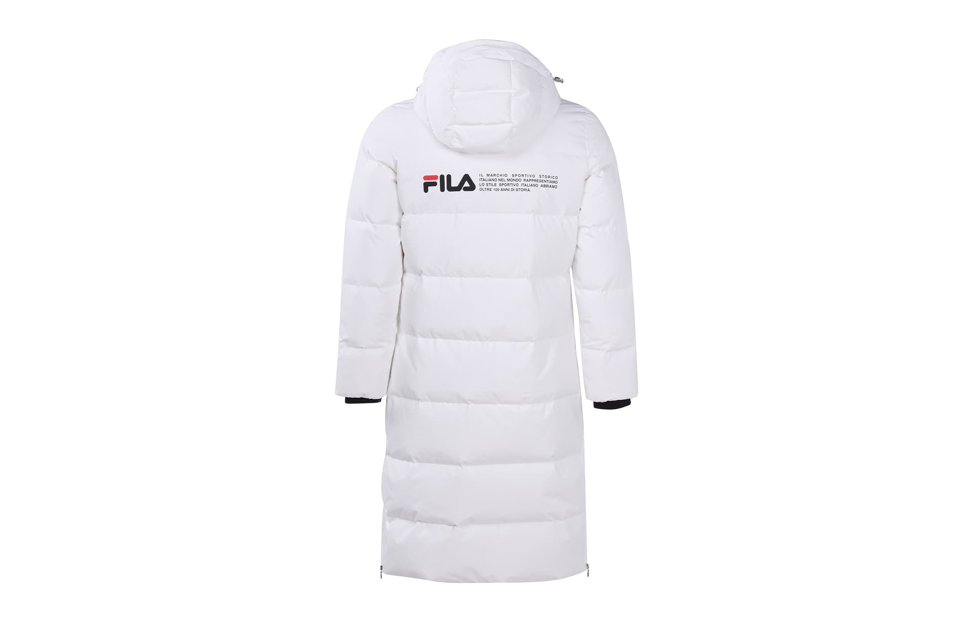 Зимняя куртка FILA Mid-Length Hooded Down Jacket White - изображение 2