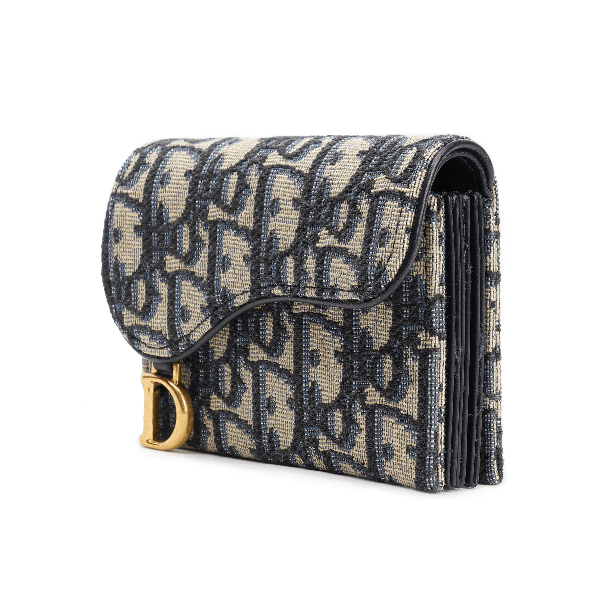Картхолдер Dior Saddle Oblique Denim Blue - изображение 2