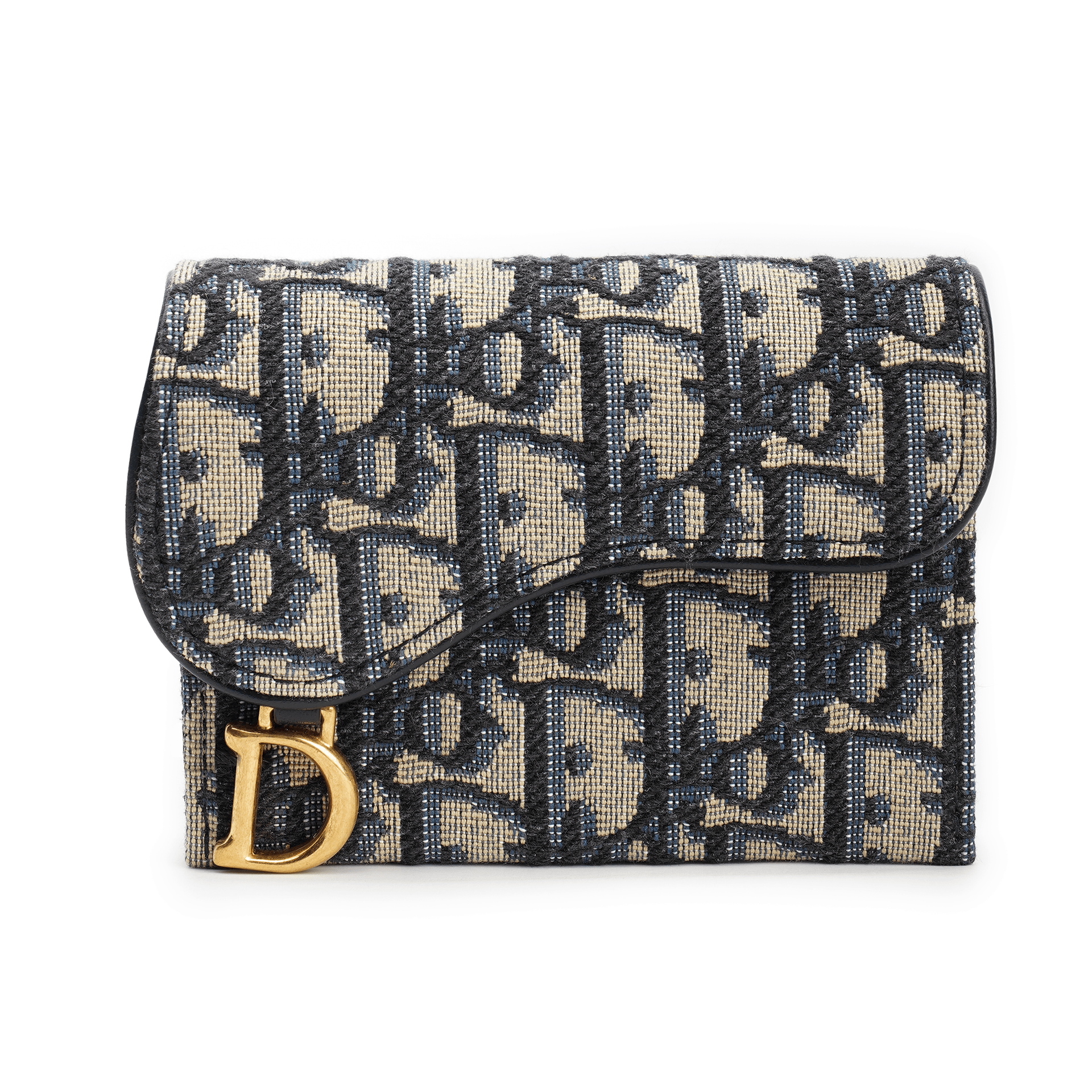 Картхолдер Dior Saddle Oblique Denim Blue - изображение 1