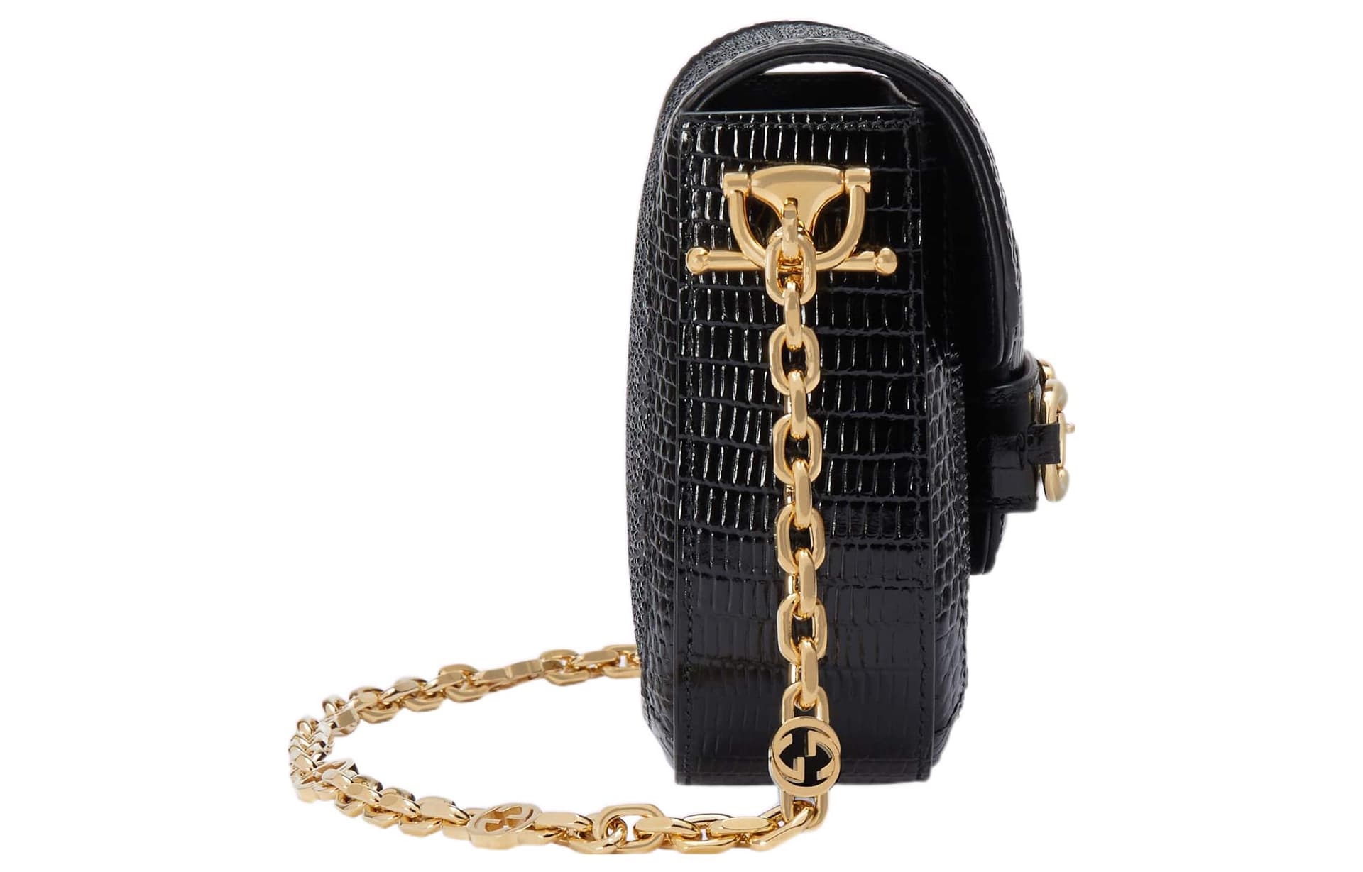 Мини-сумка Gucci 1955 Horsebit Mini Black - изображение 3