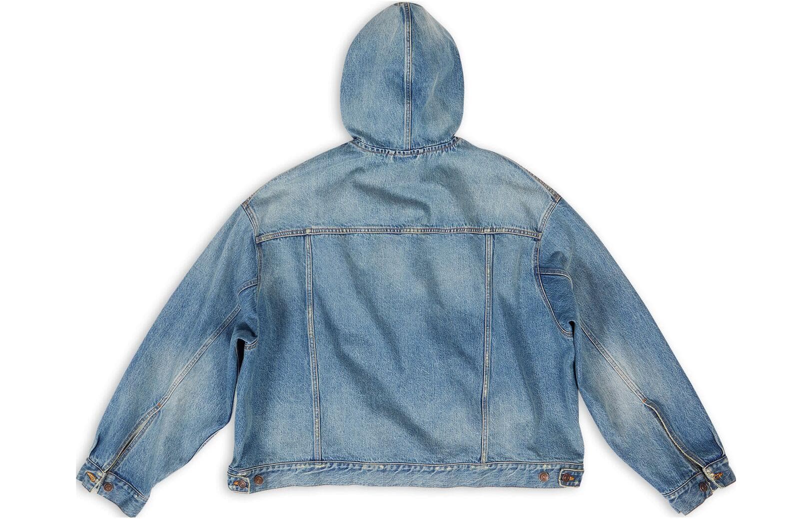 Куртка Balenciaga FW22 Denim Hoodie Jacket Blue - изображение 2
