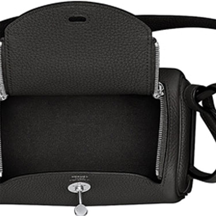 Сумка через плечо HERMES Lindy 19 Taurillon Clemence Noir - изображение 6
