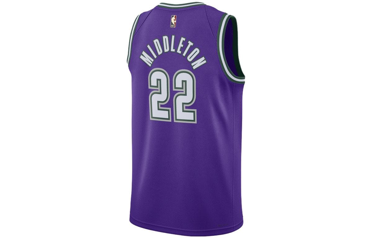 Баскетбольная майка Nike NBA Middleton Milwaukee Bucks SW Jersey 22 Purple - изображение 2