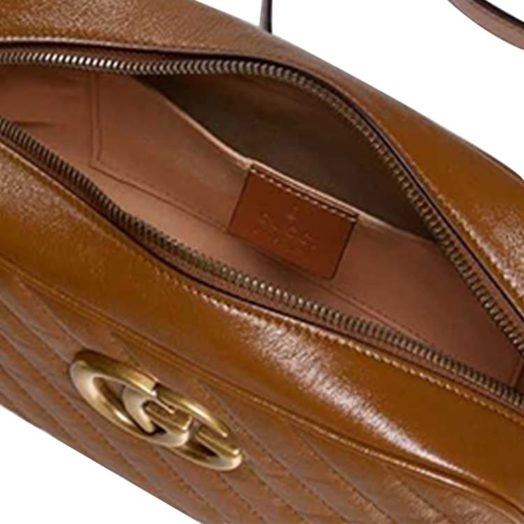 Мини-сумка Gucci GG Marmont Camera Bag Brown - изображение 5