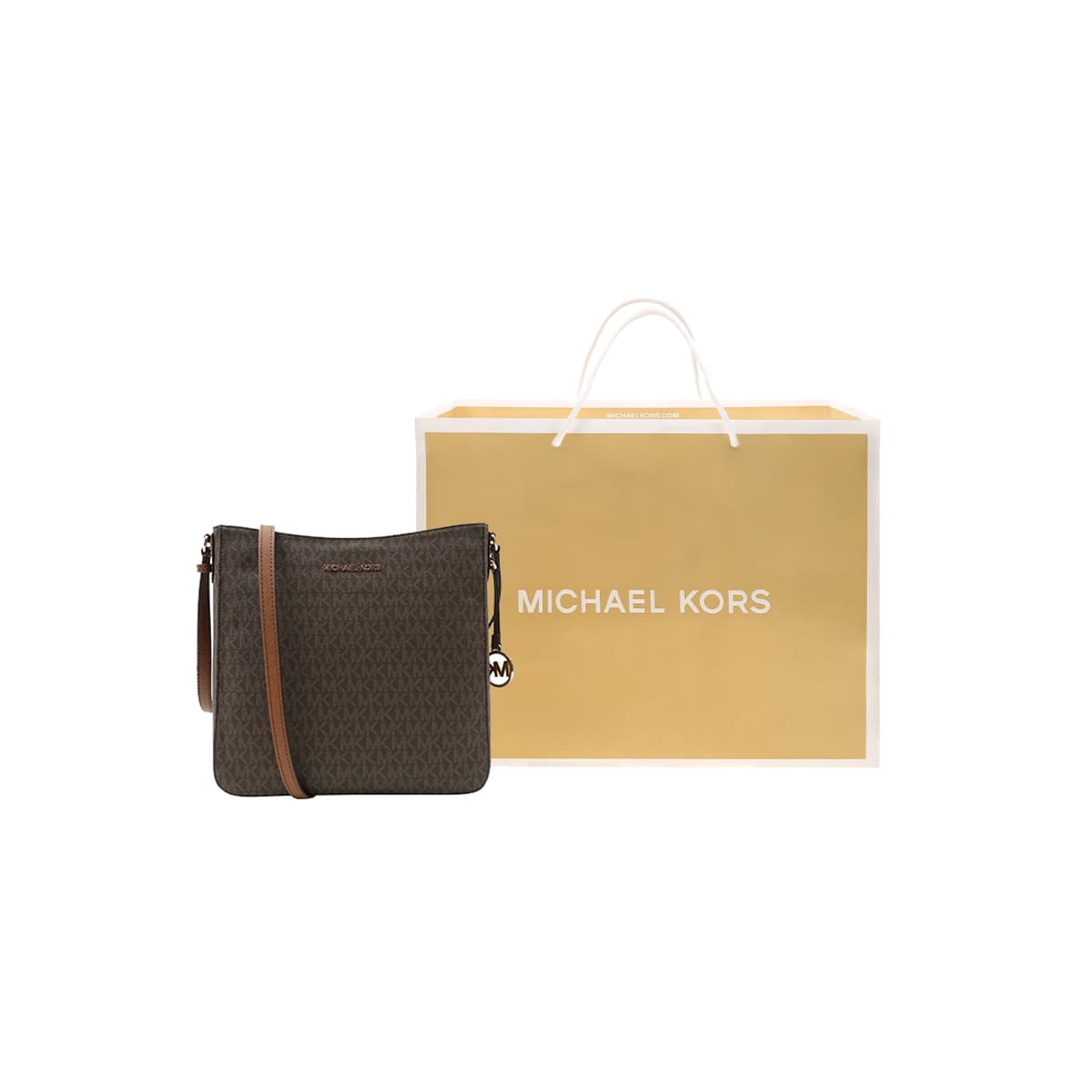 Сумка через плечо Michael Kors Jet Set Travel Brown - изображение 6