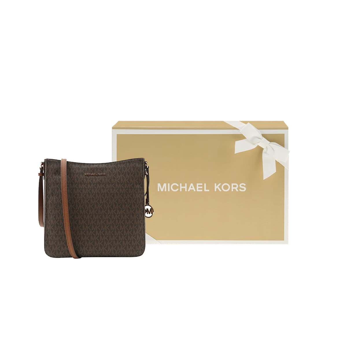 Сумка через плечо Michael Kors Jet Set Travel Brown - изображение 4