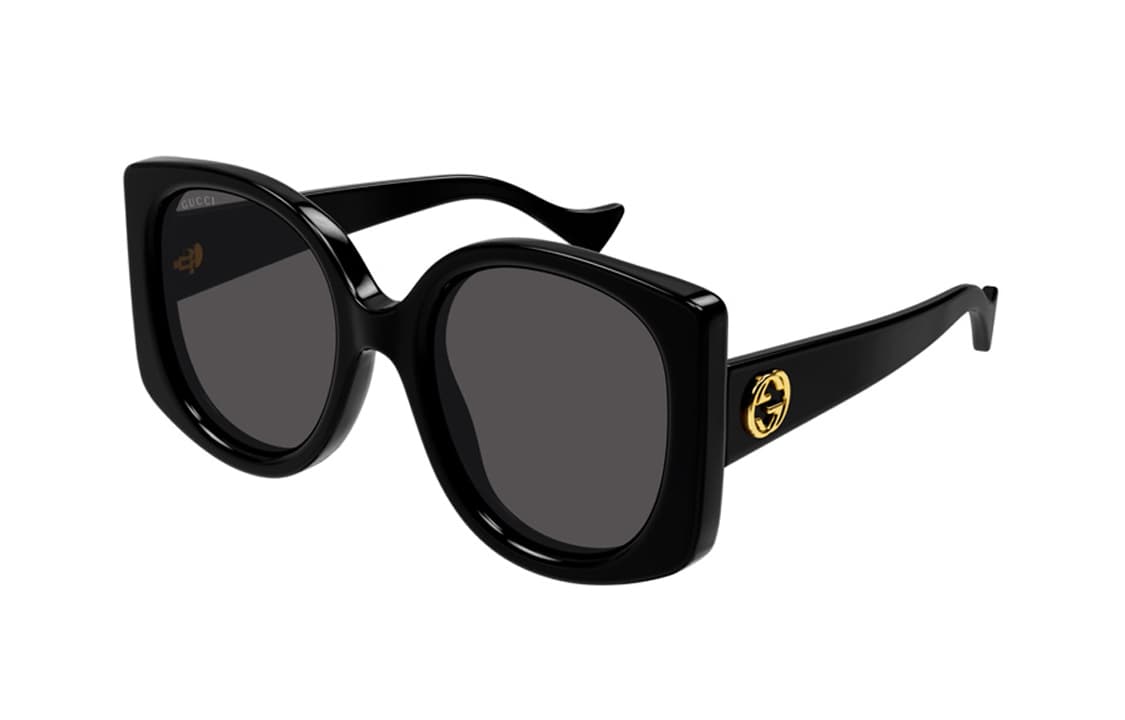 Солнцезащитные очки Gucci Irregular Frame Sunglasses Gray Black - изображение 1