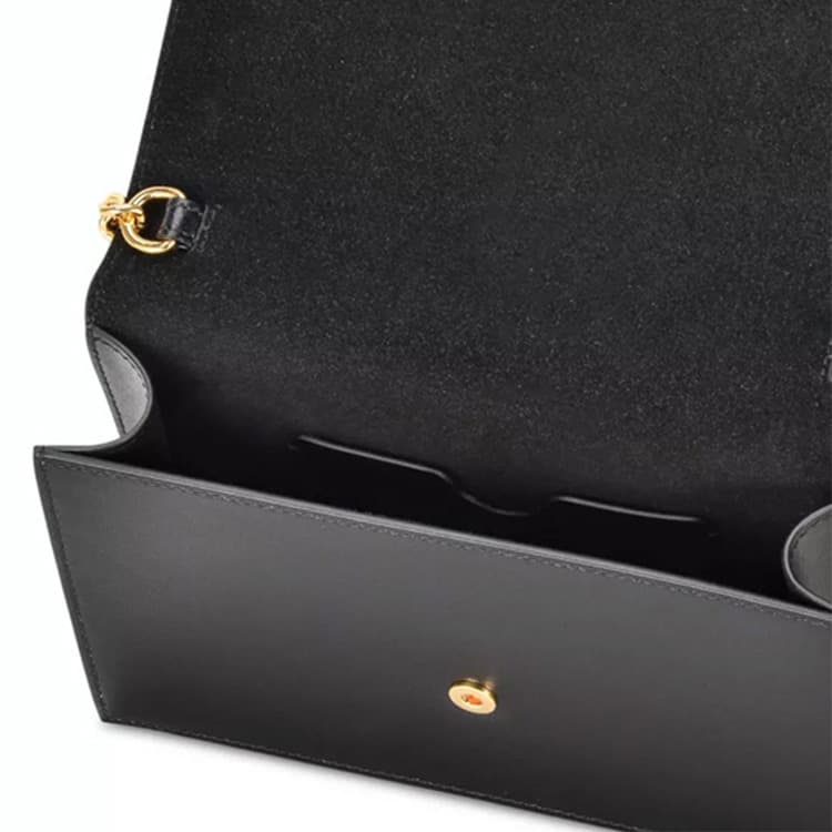 Мини-сумка Alexander McQueen Gold Studded Skull Leather Shoulder Bag Black - изображение 4