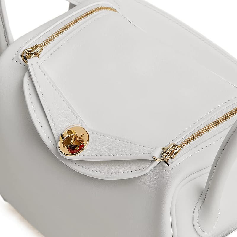 Сумка HERMES Lindy 19 Swift 01 Blanc - изображение 7